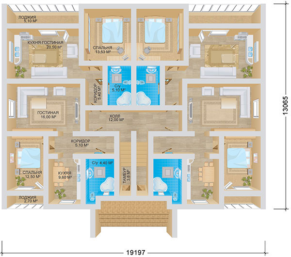 F01 - дом на 8 квартир